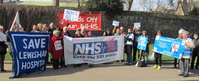 1-Campaign-group-banners-for-NHS-Bill